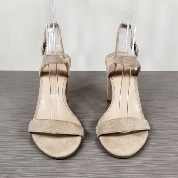 BP Lula Block Heel Slingback Sandal, Tan Suede, Womens Size 6.5 M - Picture 2 of 11